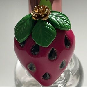 Vintage Betsey Johnson Strawberry Ring